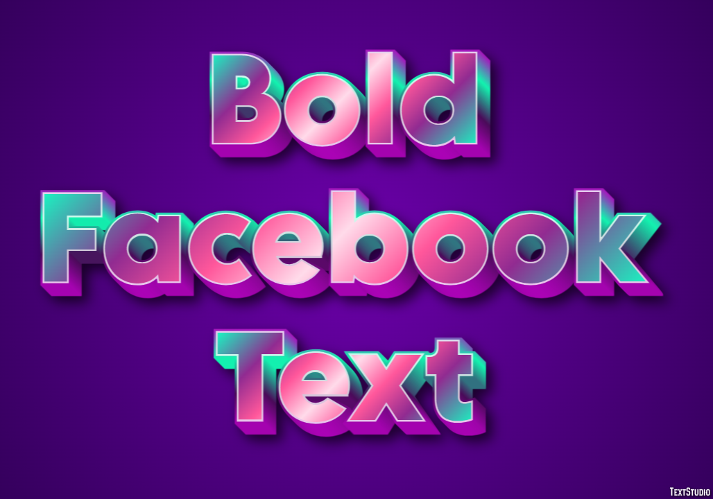 Bold Facebook Text Text Effect