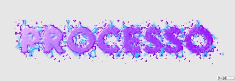 Processo Efeito de texto