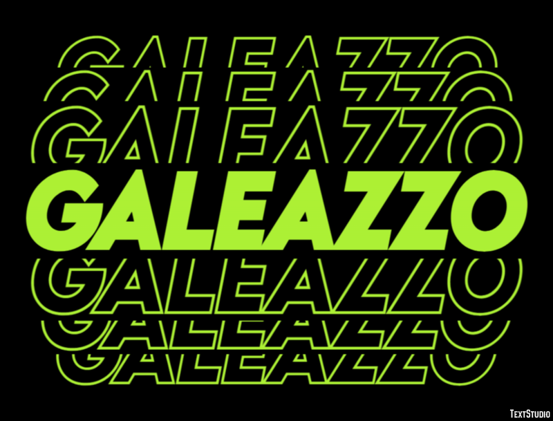 Galeazzo Effetto testo