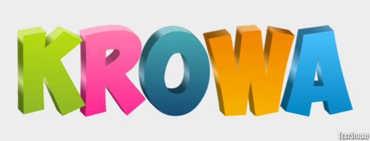 Krowa Efekt tekstowy