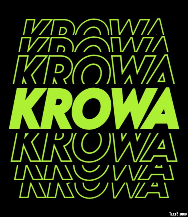 Krowa Efekt tekstowy