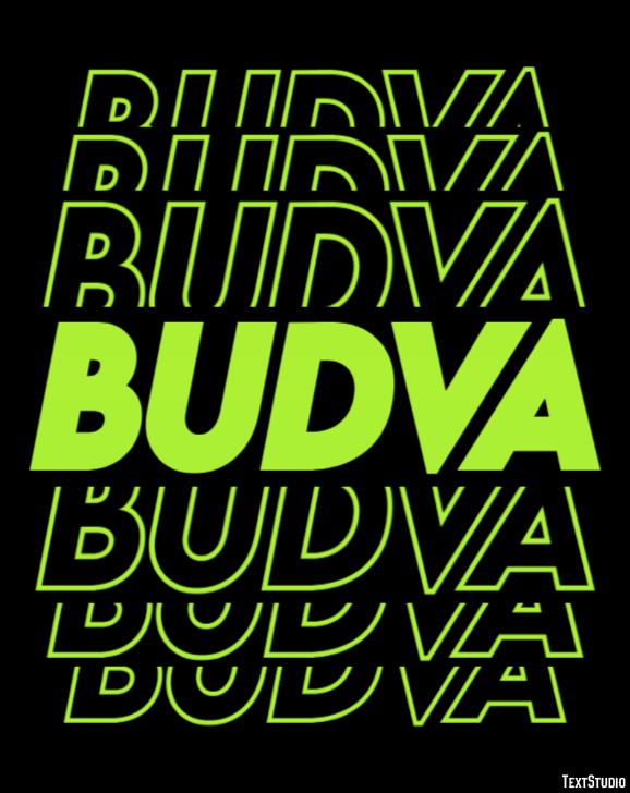 Budva Efekt tekstowy
