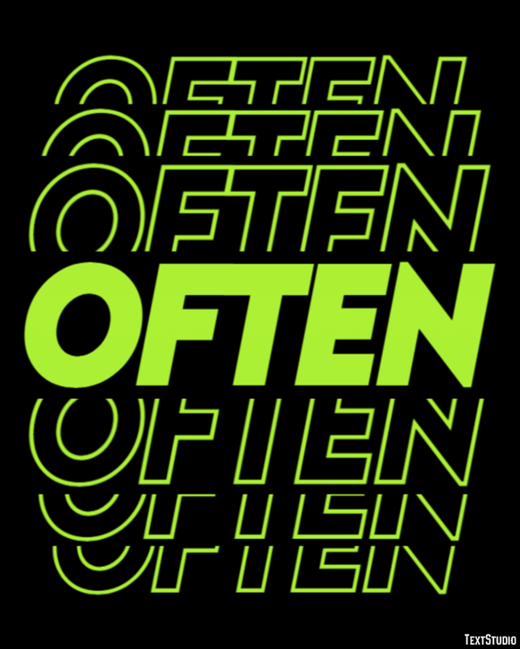 Often Эффект текста