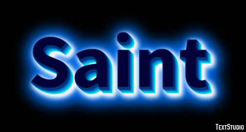 Saint Text effect