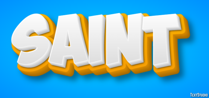 Saint Text effect