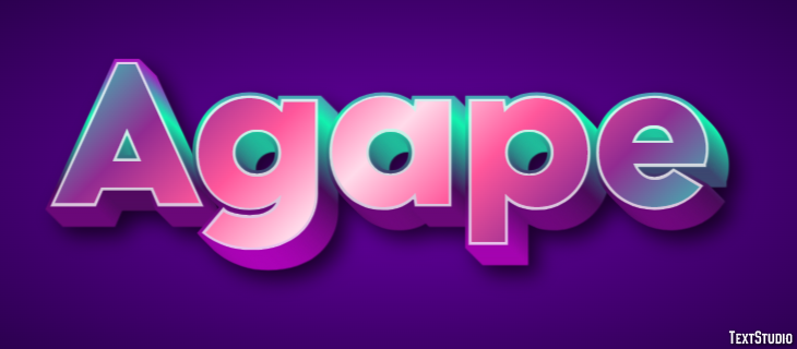 Agape Efekt tekstowy
