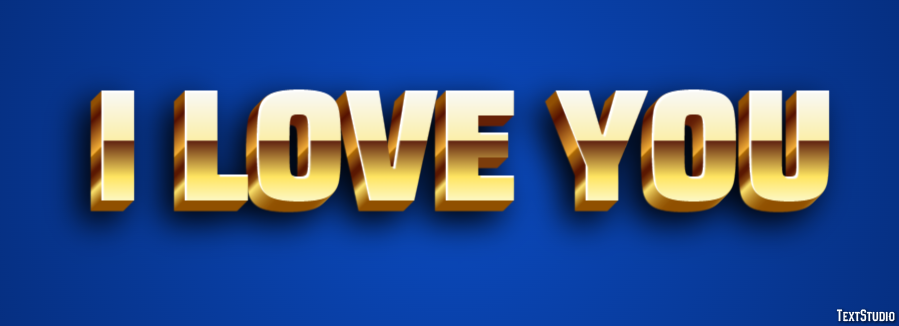 I love you Efeito de texto