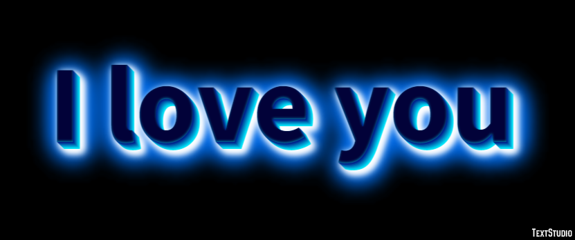 I love you Tekst Effect