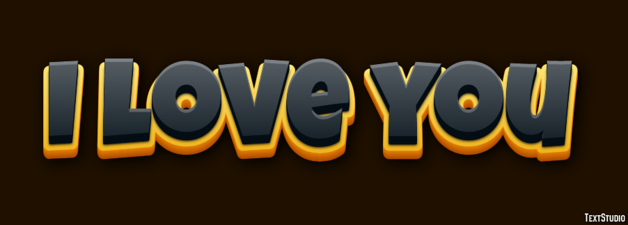 I love you Text effect