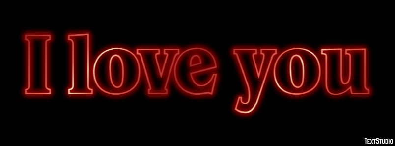 I love you Effetto testo