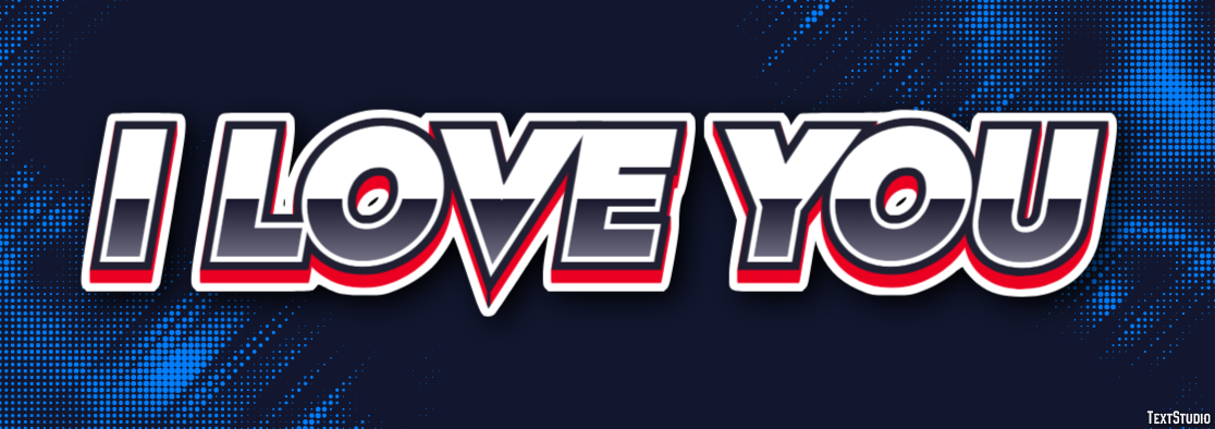 I love you Text Effect
