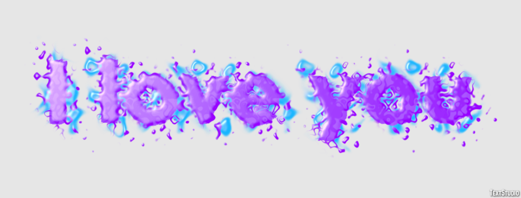 I love you Text effect