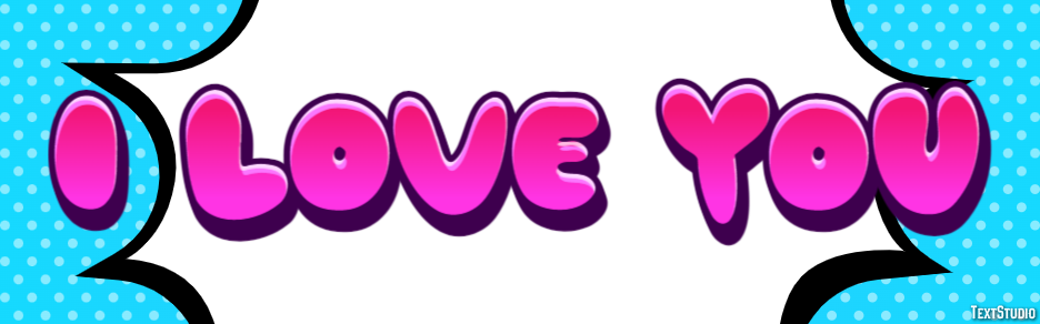 I love you Text Effect