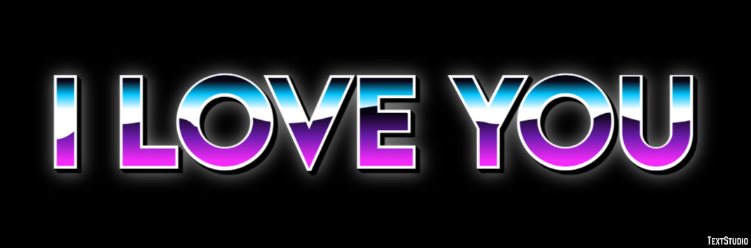 I love you Text Effect