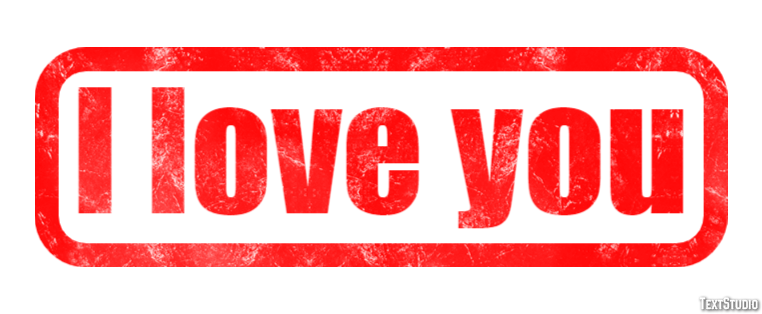 I love you Text Effect
