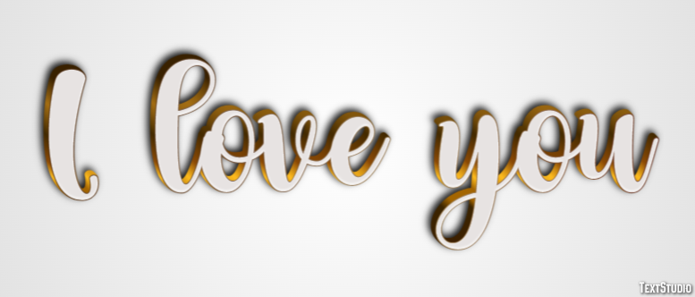 I love you Efeito de texto
