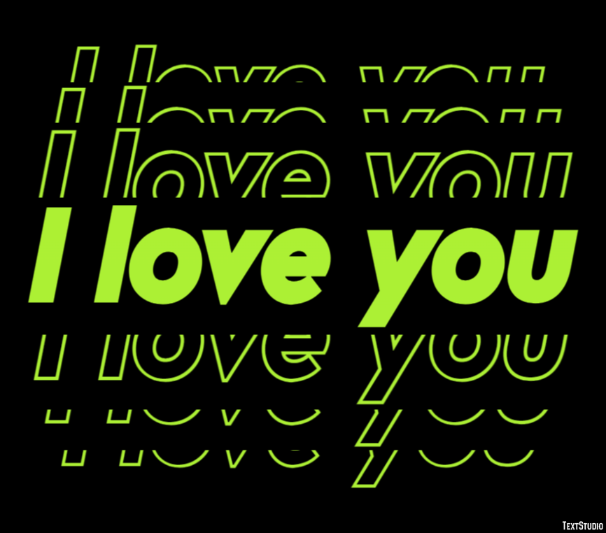 I love you Text Effect