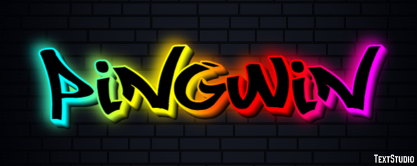 Pingwin Efekt tekstowy