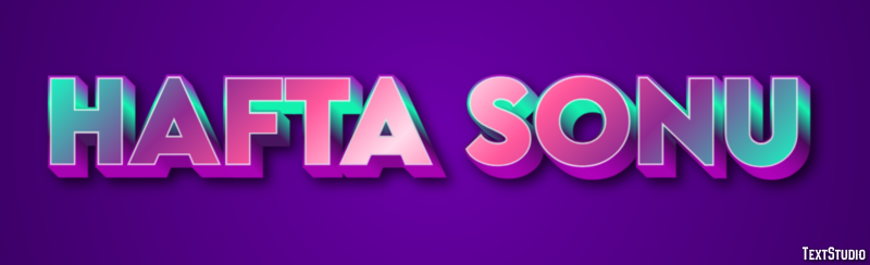 Hafta sonu Metin efekti