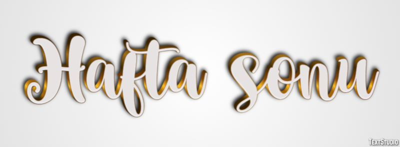 Hafta sonu Metin efekti
