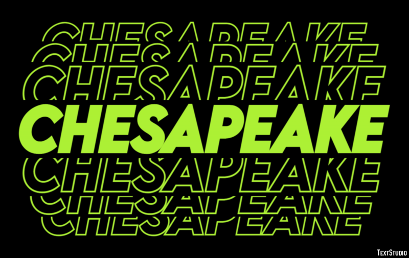 Chesapeake Tekst Effect
