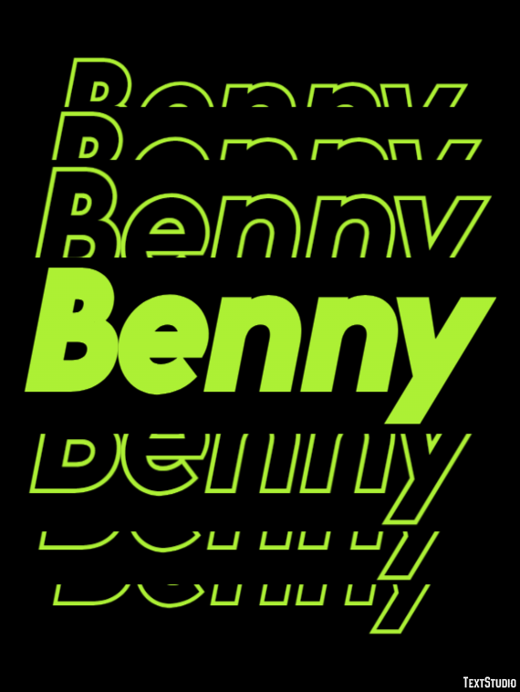 Benny Efeito de texto