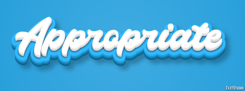 Appropriate Text Effect