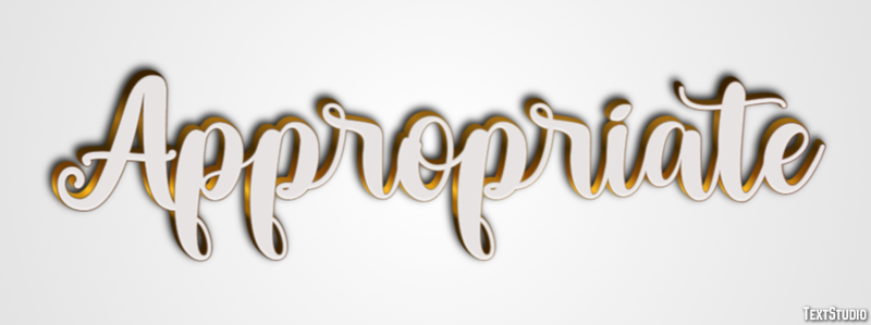 Appropriate Text Effect