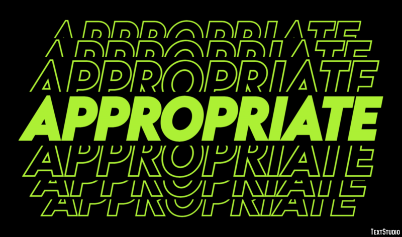 Appropriate Effet de Texte