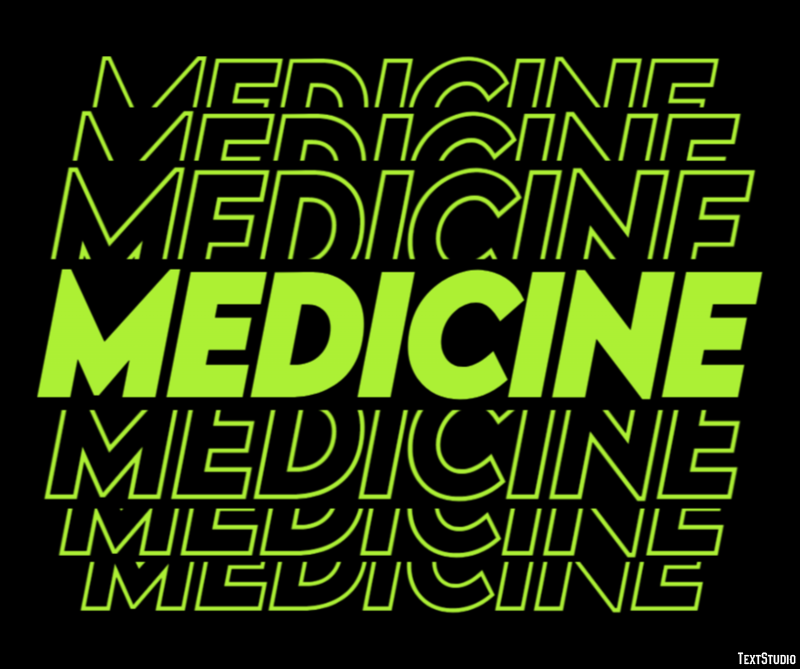 Medicine Effetto testo