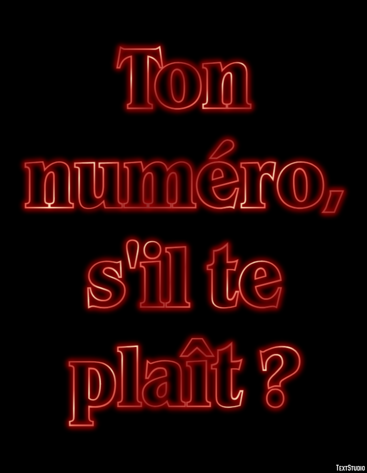 Ton numéro, s'il te plaît ? Effet de Texte