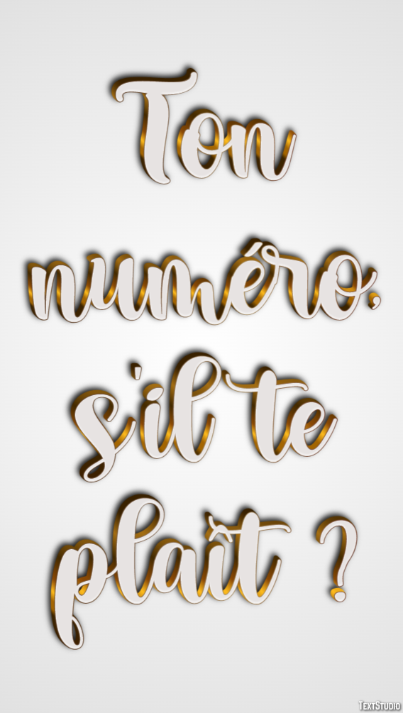 Ton numéro, s'il te plaît ? Effet de Texte