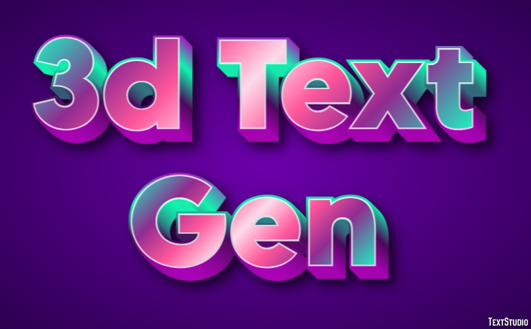 3d Text Gen Effetto testo