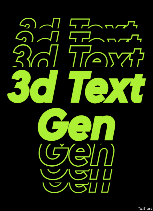 3d Text Gen Effetto testo