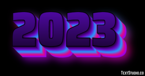 2023 Efeito de texto