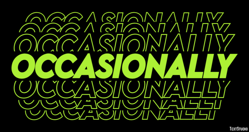 Occasionally Text Effect