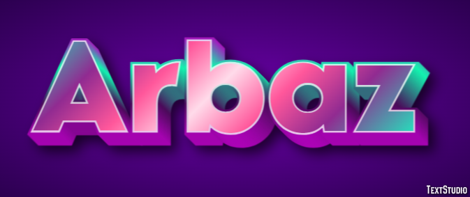 Arbaz Efeito de texto