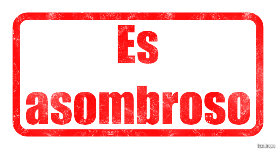 Es asombroso Effetto testo