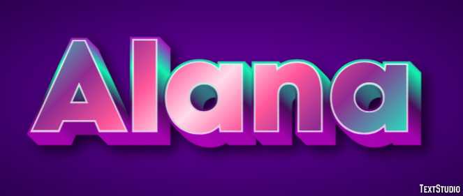 Alana Efecto de Texto