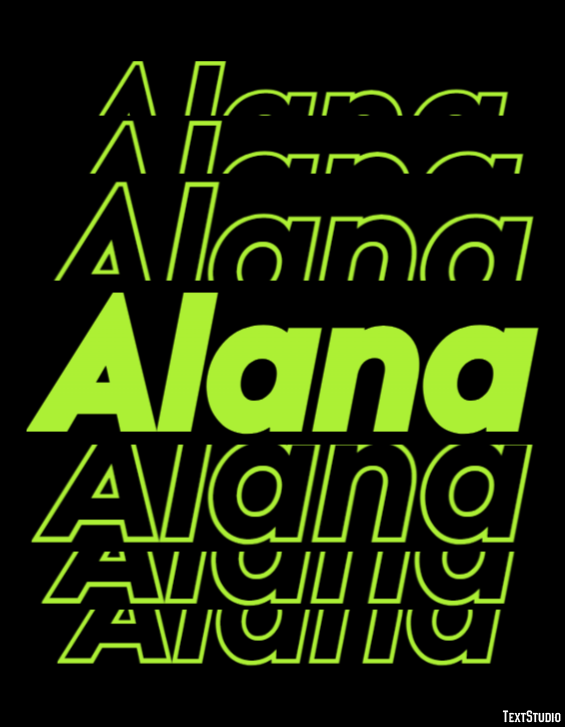 Alana Efecto de Texto