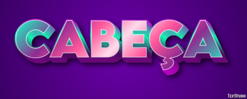 Cabeça Efeito do texto