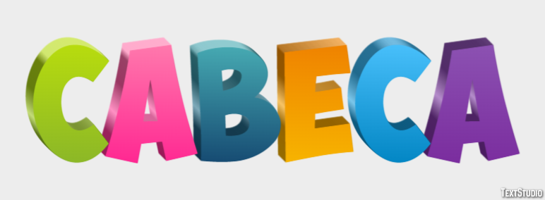 Cabeça Efeito do texto