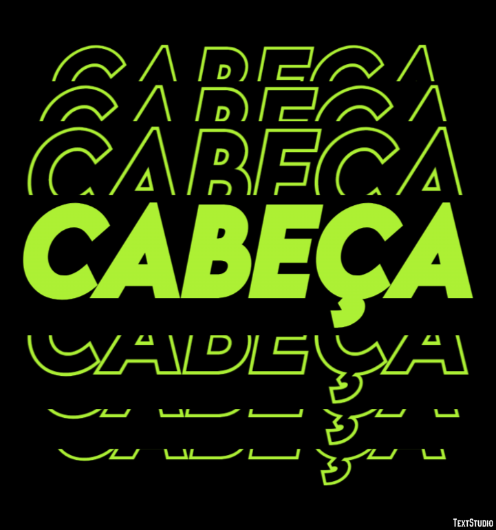 Cabeça Efeito do texto