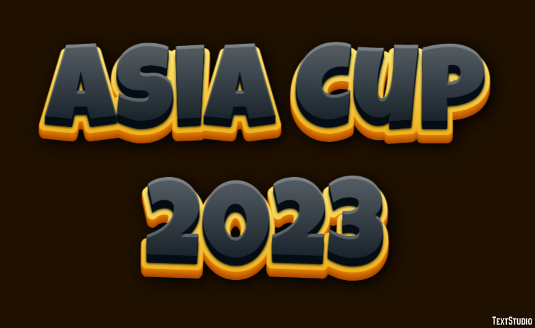 Asia Cup 2023 Effet de Texte