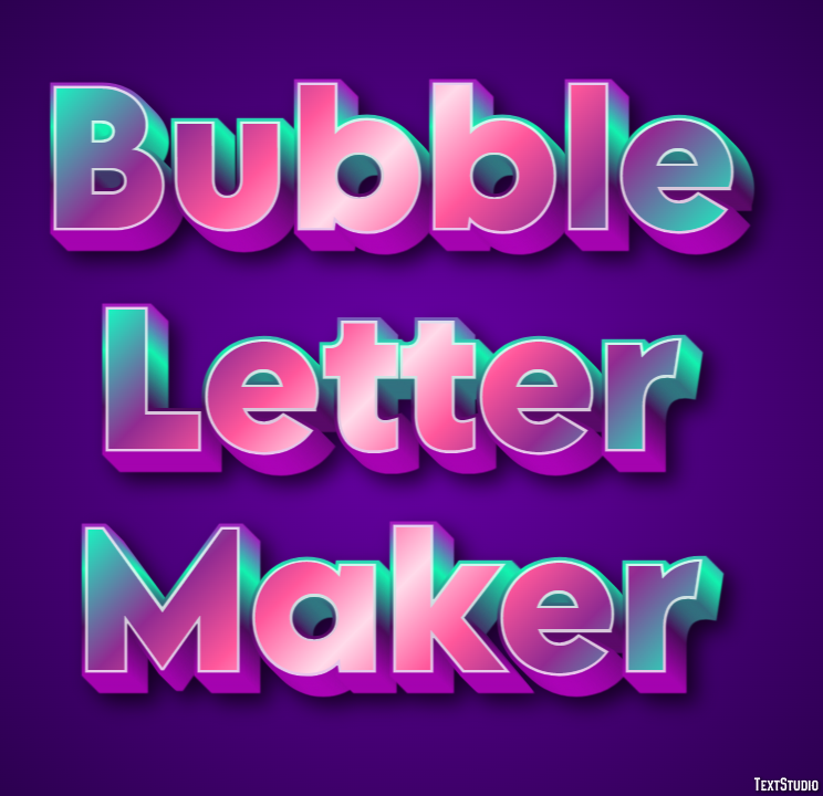 Bubble Letter Maker Tekst effect
