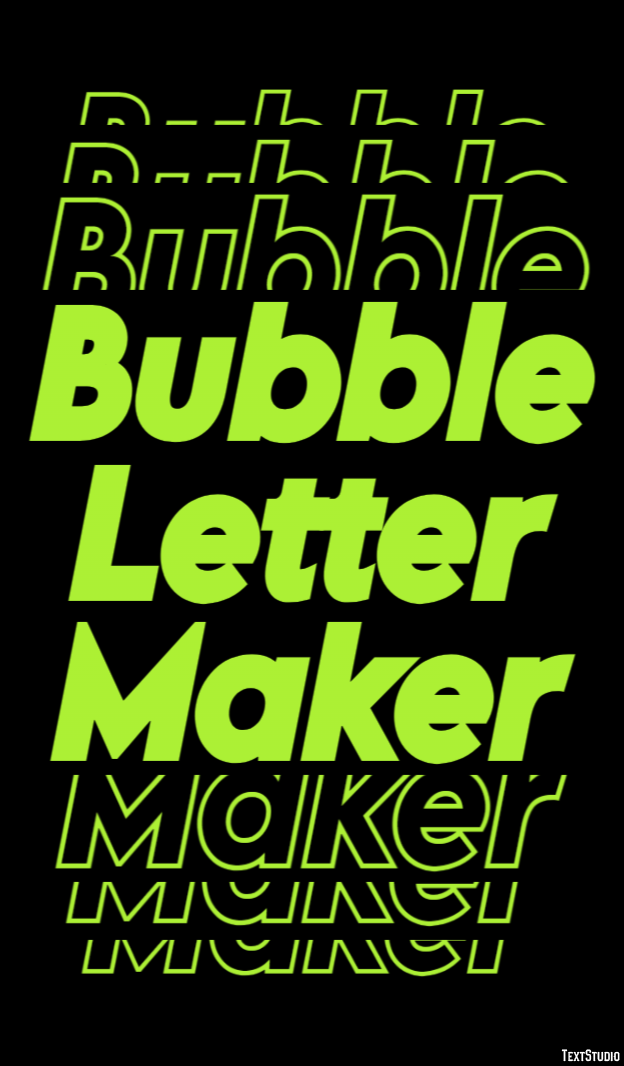 Bubble Letter Maker Tekst effect