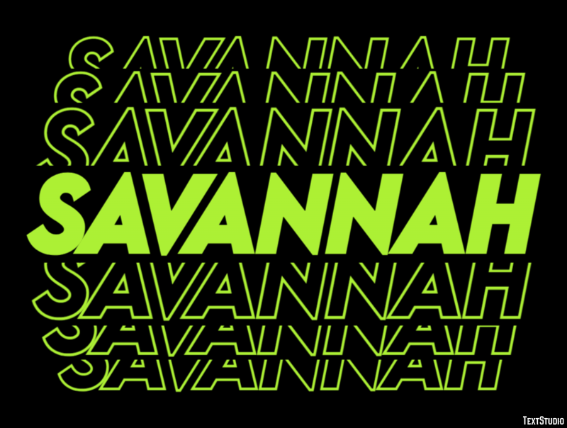 Savannah Efekt tekstowy