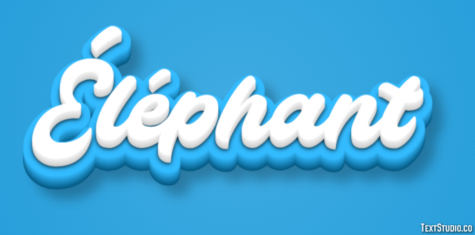 Éléphant Текстовый эффект