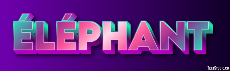 Éléphant Текстовый эффект