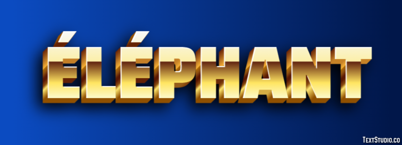 Éléphant Текстовый эффект